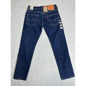 Levis Jeans Mens 28x30 Blue 502 Taper Stretch Regular Thigh‎ Dark Wash Denim